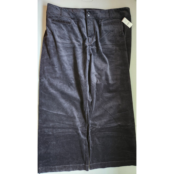NWT Maeve The Colette Corduroy Wide Leg Pants Plus Size 24W Black #7C411 - Picture 5 of 11